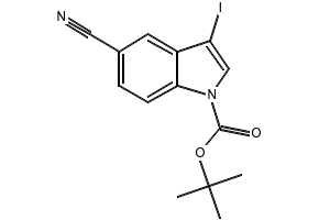 3-(1-Cyano-1-methylethyl)-1H-indole-1-carboxylic acid tert-butyl ester structure, CAS 380626-46-0