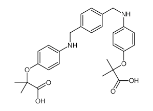 2,2'-[1,4-Phenylenebis(methyleneimino-4,1-phenyleneoxy)]bis[2-methylpropanoic acid] structure, CAS 385437-91-2