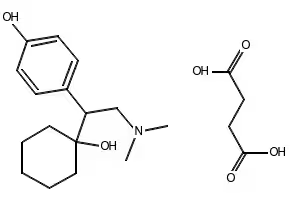 Desvenlafaxine succinate structure, CAS 386750-22-7