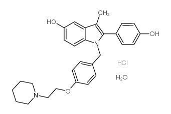 Pipendoxifene hydrochloride hydrate structure, CAS 389125-71-7