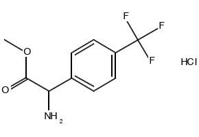 Methyl amino[4-(trifluoromethyl)phenyl]acetate hydrochloride structure, CAS 390815-48-2
