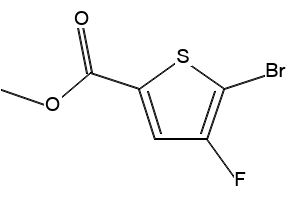 Methyl 5-bromo-4-fluoro-2-thiophenecarboxylate structure, CAS 395664-59-2