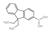 9,9-Diethylfluorene-2-boronicacid structure, CAS 400607-30-9