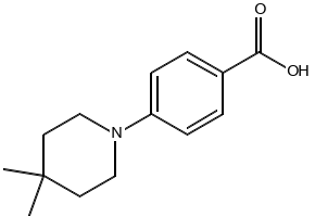 4-(4,4-Dimethylpiperidin-1-yl)benzoic acid structure, CAS 406233-26-9