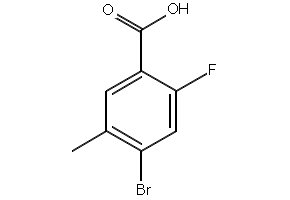 4-Bromo-2-fluoro-5-methylbenzoic acid structure, CAS 415965-24-1