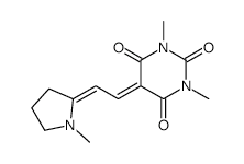 1,3-Dimethyl-5-[2-(1-methylpyrrolidin-2-ylidene)ethylidene]pyrimidine-2,4,6-trione structure, CAS 428519-09-9
