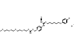 1-[[[[2-[2-[2-[2-Methoxyethoxy]ethoxy]ethoxy]ethoxy]carbonyl]oxy]methyl]-4-[N'-cyano-N''-[6-[4-chlorophenoxy]hexyl]guanidino]pyridinium chloride structure, CAS 432037-57-5