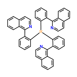 Tris[1-phenylisoquinoline-C2,N]iridium(III) structure, CAS 435293-93-9