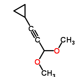 (3,3-Dimethoxy-prop-1-ynyl)-cyclopropane structure, CAS 436097-28-8