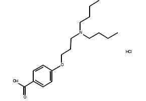 4-[3-(Dibutylamino)propoxy]benzoic acid hydrochloride structure, CAS 437651-44-0