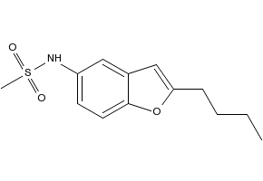2-Butyl-5-[methanesulfonamido]benzofuran structure, CAS 437652-07-8