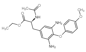 Ethyl 2-(acetylamino)-3-[3,5-diamino-4-(4-methoxyphenoxy)phenyl]propanoate structure, CAS 440667-78-7
