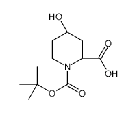 (2R,4R)-4-Hydroxy-1,2-piperidinedicarboxylic acid 1-(tert-butyl) ester structure, CAS 441044-11-7