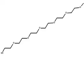 3,6,9,12,15,18-Hexaoxanonadecane-1-thiol structure, CAS 441771-60-4