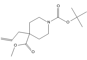 4-(2-Propen-1-yl)-1,4-piperidinedicarboxylic acid 1-tert-butyl 4-methyl ester structure, CAS 441774-09-0