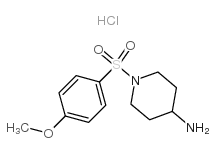 1-(4-Methoxybenzenesulfonyl)piperidin-4-ylamine hydrochloride structure, CAS 442124-65-4