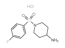 1-(4-Fluorobenzenesulfonyl)piperidin-4-ylamine hydrochloride structure, CAS 442124-75-6