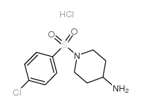 1-(4-Chlorobenzenesulfonyl)piperidin-4-ylamine hydrochloride structure, CAS 442133-57-5