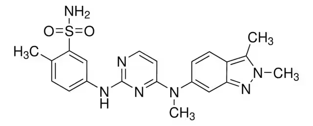 Pazopanib structure, CAS 444731-52-6