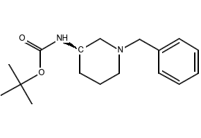 (S)-1-Benzyl-3-N-Boc-aminopiperidine structure, CAS 454713-13-4