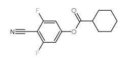 Cyclohexanecarboxylic acid 4-cyano-3,5-difluorophenyl ester structure, CAS 458549-24-1