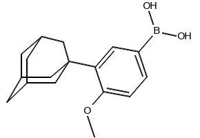 3-(1-Adamantyl)-4-methoxyphenylboronic acid structure, CAS 459423-32-6
