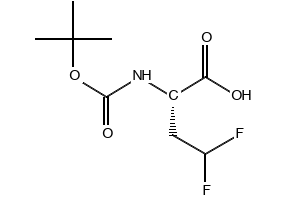 (S)-2-(tert-Butoxycarbonylamino)-4,4-difluorobutanoic acid structure, CAS 467442-20-2