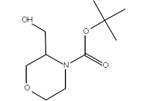 tert-Butyl 3-(hydroxymethyl)morpholine-4-carboxylate structure, CAS 473923-56-7