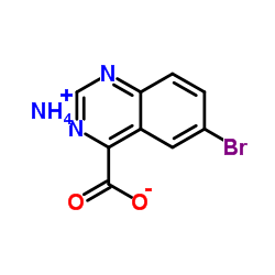 6-Bromo-4-quinazolinecarboxylic acid ammonium salt structure, CAS 474710-80-0