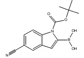 1-Boc-5-Cyanoindole-2-boronic acid structure, CAS 475102-15-9