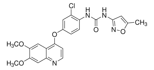 N-[2-Chloro-4-[(6,7-dimethoxy-4-quinolyl)oxy]phenyl]-N'-(5-methyl-3-isoxazolyl)urea structure, CAS 475108-18-0