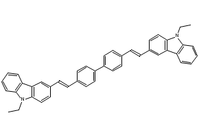 4,4'-Bis(9-ethyl-3-carbazovinylene)-1,1'-biphenyl structure, CAS 475480-90-1