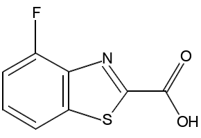 4-Fluoro-2-benzothiazolecarboxylic acid structure, CAS 479028-70-1