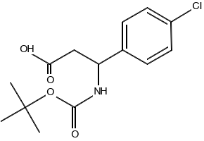 Boc-(R)-3-Amino-3-(4-chlorophenyl)propionic acid structure, CAS 479064-93-2