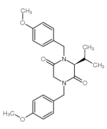 (S)-N,N'-Bis(p-methoxybenzyl)-3-isopropyl-piperazine-2,5-dione structure, CAS 479681-55-5