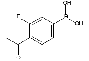 4-Acetyl-3-fluorophenylboronic acid structure, CAS 481725-35-3