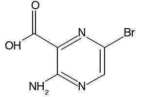 3-Amino-6-bromopyrazine-2-carboxylic acid structure, CAS 486424-37-7
