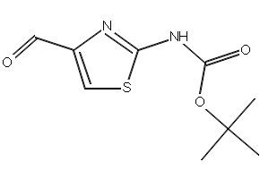 (4-Formylthiazol-2-yl)carbamic acid tert-butyl ester structure, CAS 494769-34-5