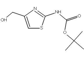 (4-Hydroxymethylthiazol-2-yl)carbamic acid tert-butyl ester structure, CAS 494769-44-7