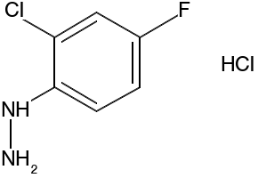 2-Chloro-4-fluorophenylhydrazine hydrochloride structure, CAS 497959-29-2