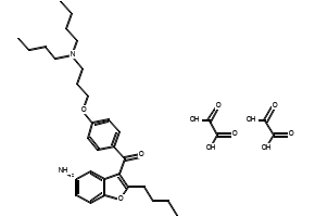 (5-Amino-2-butyl-3-benzofuranyl)[4-[3-(dibutylamino)propoxy]phenyl]-methanone ethanedioate structure, CAS 500791-70-8