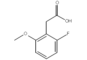 2-Fluoro-6-methoxyphenylacetic acid structure, CAS 500912-19-6