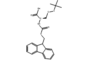 Fmoc-S-tert-butylthio-D-cysteine structure, CAS 501326-55-2