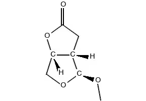(3aS,6aR)-Tetrahydro-4-methoxyfuro[3,4-b]furan-2(3H)-one structure, CAS 501921-30-8