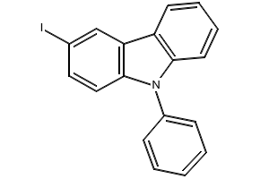 3-Iodo-9-phenylcarbazole structure, CAS 502161-03-7