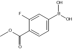 3-Fluoro-4-(methoxycarbonyl)benzeneboronic acid structure, CAS 505083-04-5