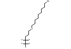 9-[(4,4,5,5,5-Pentafluoropentyl)thio]-1-nonanol structure, CAS 511545-94-1