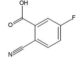 2-Cyano-5-fluorobenzoic acid structure, CAS 518070-24-1