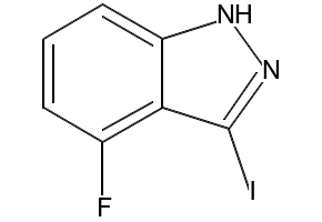 4-Fluoro-3-iodo-1H-indazole structure, CAS 518990-32-4