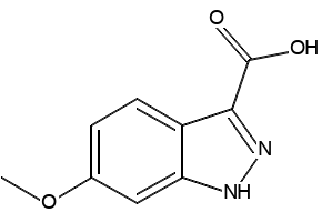 6-Methoxy-1H-indazole-3-carboxylic acid structure, CAS 518990-36-8